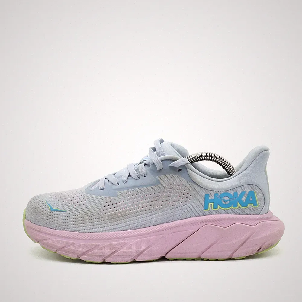 Hoka One Damen Arahi 7 Wide Sneaker Pastellblau/Lila/Grü Leicht Laufschuh EU 38