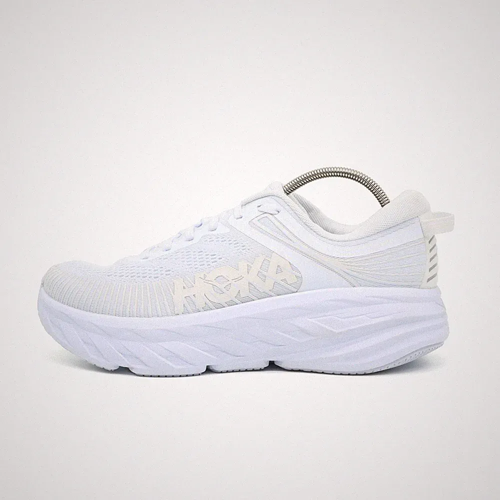Hoka One Damen Bondi 7 Wide Sneaker EU 41⅓ weiß 1110531 WWN Gepolsterte Sohle
