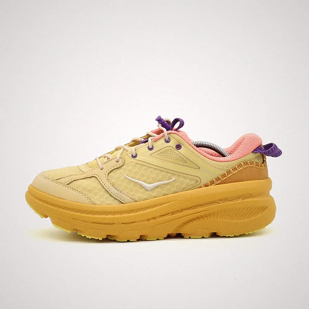 Hoka One Damen Bondi 8 B3LS Sneaker Gelb Orange Mesh Dämpfung Laufschuh EU 41⅓