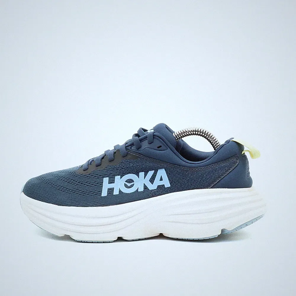 Hoka One Damen Bondi 8 Schuhe Blau Mesh Niedrig Maximale Laufschuh EU 36 2/3