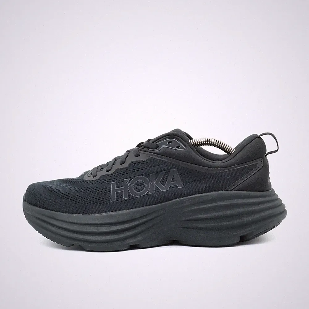 Hoka One Damen Bondi 8 Schuhe Schwarz Mesh Low-Top Maximale Laufschuhe EU 41 1/3