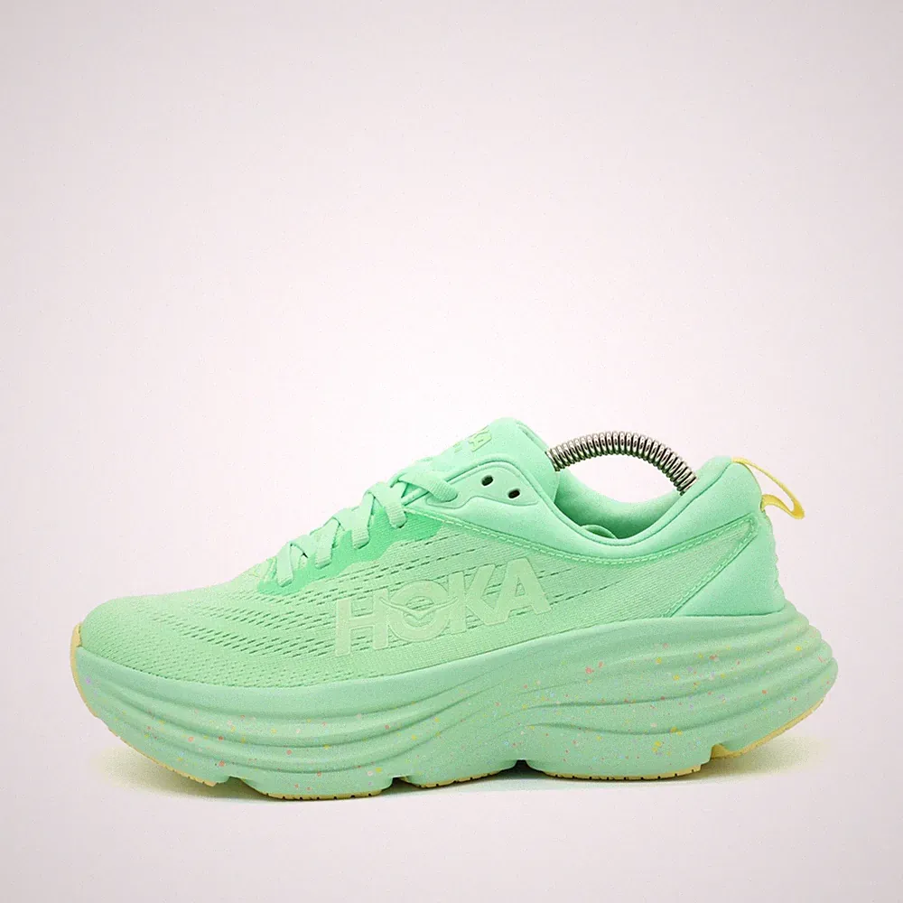 Hoka One Damen Bondi 8 Sneaker mintgrü Mesh Low-Top Laufschuh EU 39 1/3