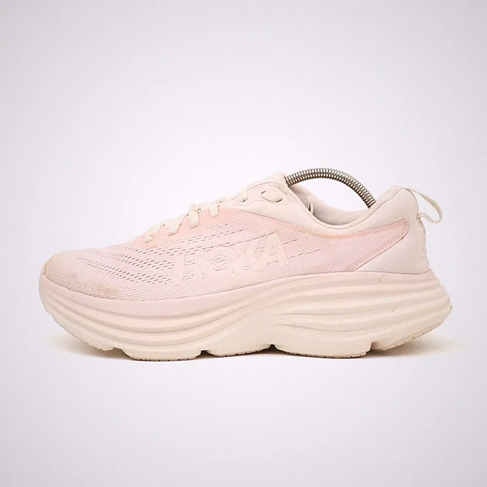 Hoka One Damen Bondi 8 Sneaker Rosa Mesh Niedrig ämpfung, Laufschuh EU 40 2/3