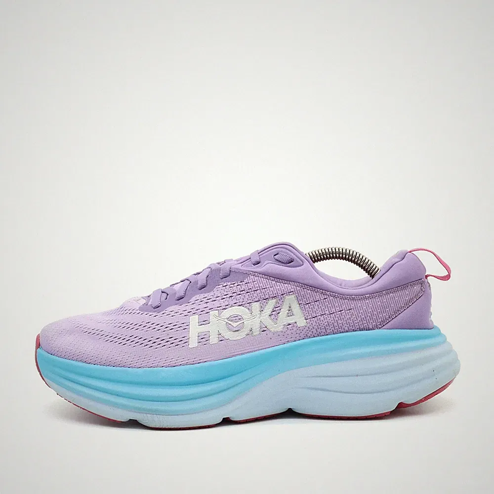 Hoka One Damen Bondi 8 Sneaker Violett Mesh Low-Top Laufschuh EU 41 1/3