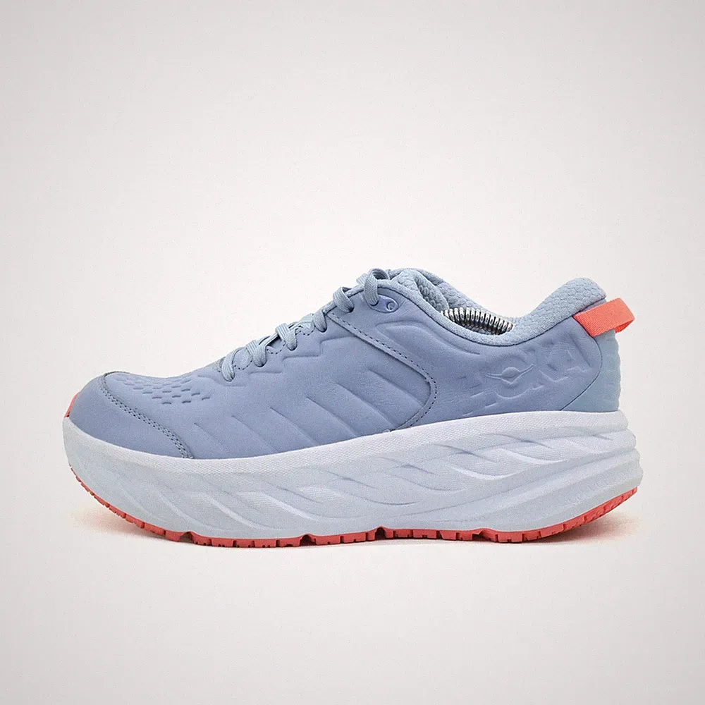 Hoka One Damen Bondi SR Sneaker Blau Weiß Rosa Low-Top Atmungsaktiv EU 42