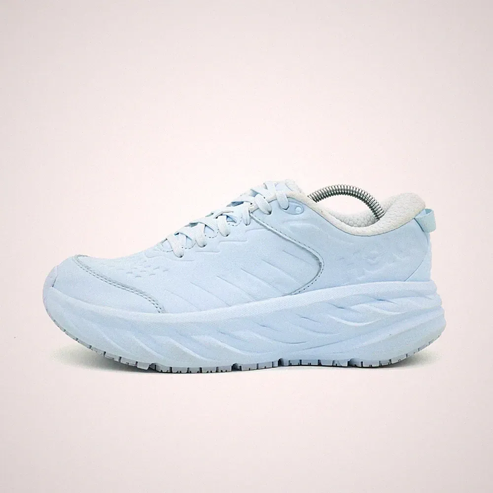 Hoka One Damen Bondi SR Sneaker Weiß Leder Niedrig Laufschuh EU 39 1/3