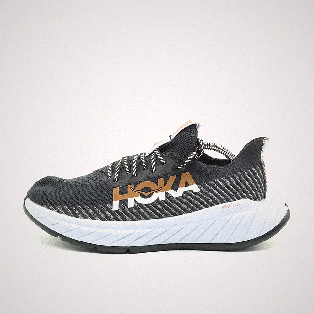 Hoka One Damen Carbon X 3 Schuhe Schwarz Weiß Mesh Low-Top Laufschuh EU 38 2/3