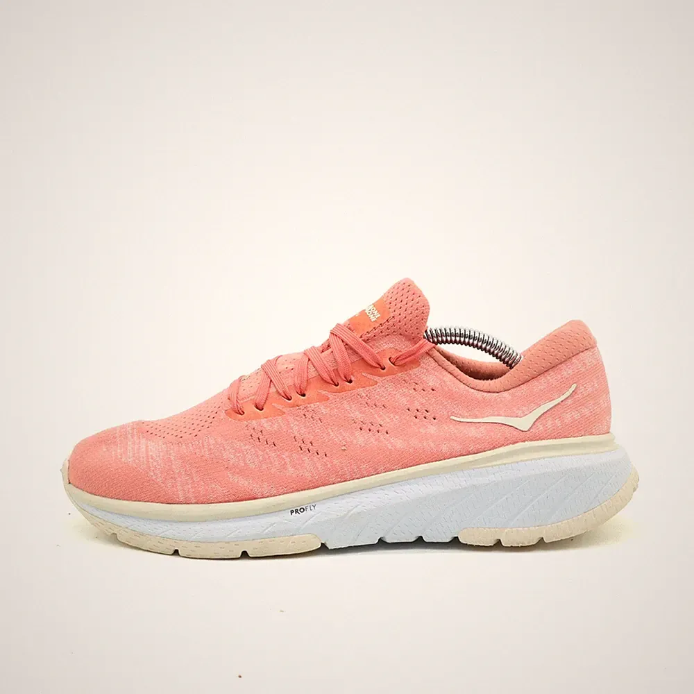 Hoka One Damen Cavu 3 Sportschuh Rosa Mesh Low-Top Dämpfung Laufschuhe EU 40