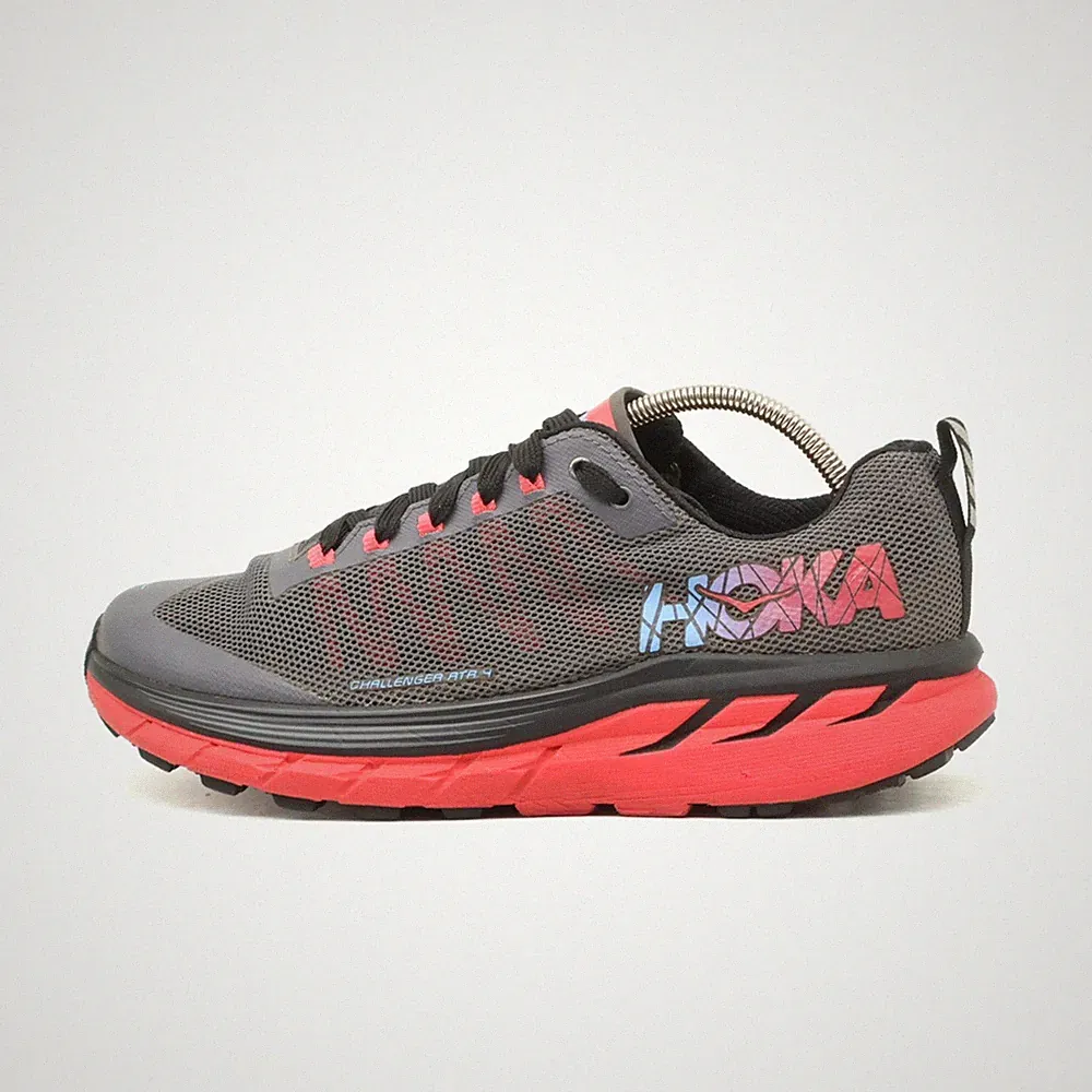Hoka One Damen Challenger ATR 4 Laufschuhe Grau Rot Trailrunningschuhe EU 38 2/3
