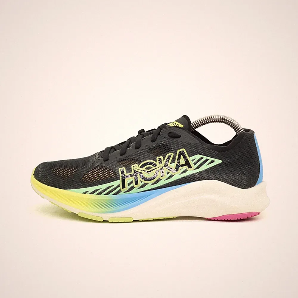Hoka One Damen Cielo Road Sportschuh Schwarz Gelb Carbonsohle Laufschuh EU 38