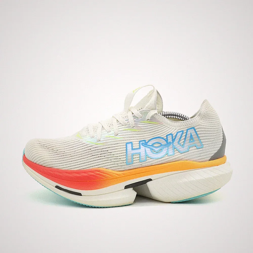 Hoka One Damen CIELO X1 Schuhe EU 40 Weiß/Orange/Blau 1147910-FSTC
