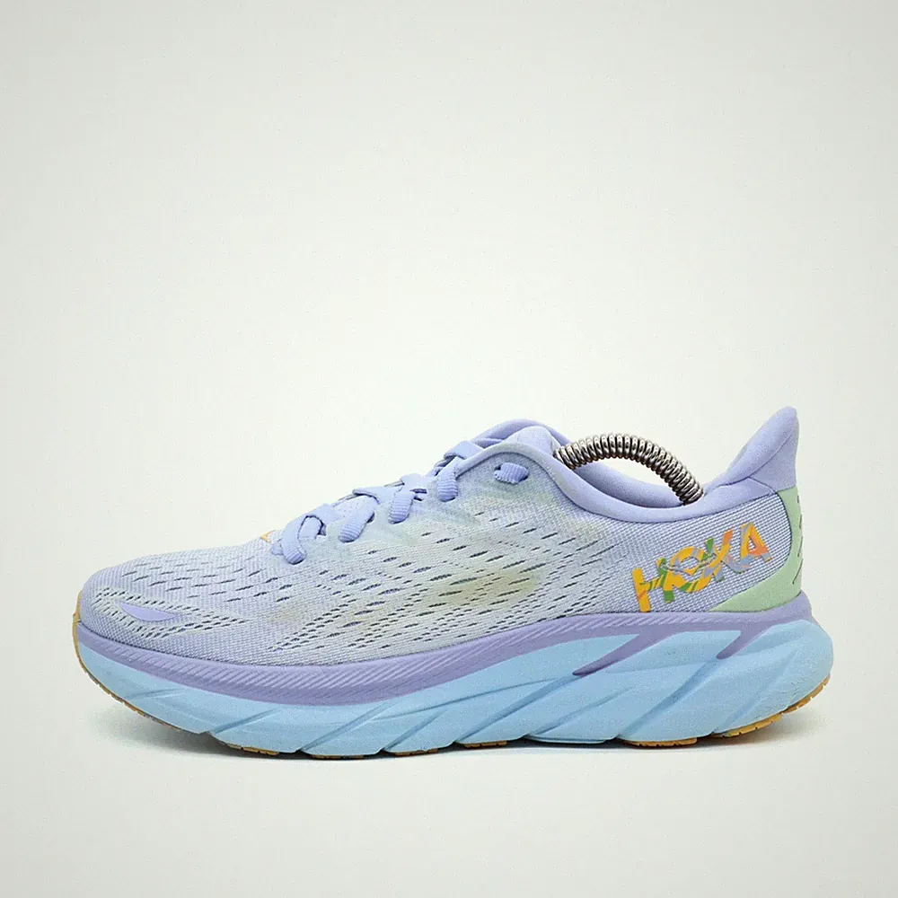 Hoka One Damen Clifton 8 Sneaker hellblau Mesh Low Atmungsaktiv Laufschuh EU 38