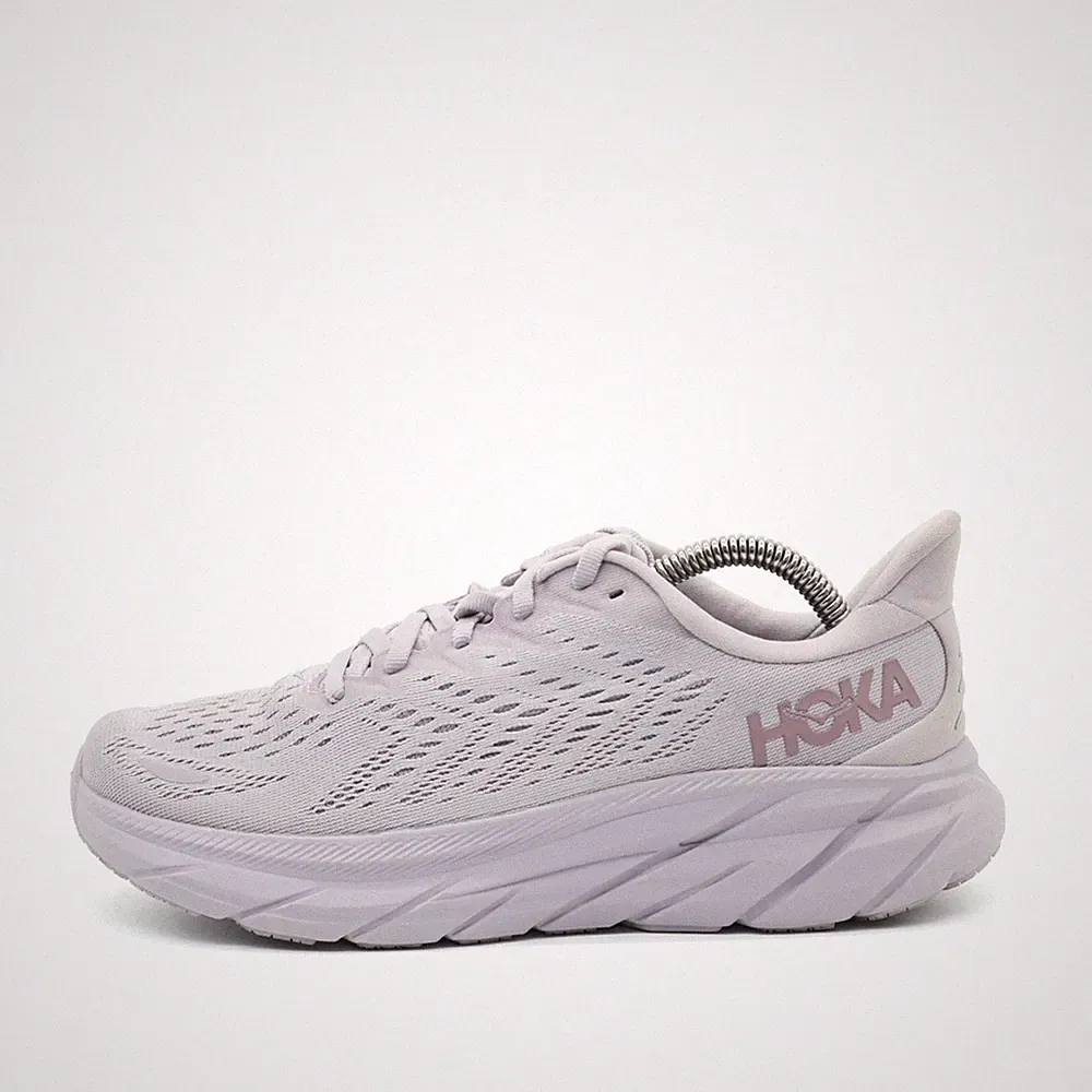 Hoka One Damen Clifton 8 Sneaker Lila Mesh Niedrig Komfort Laufschuhe EU 38