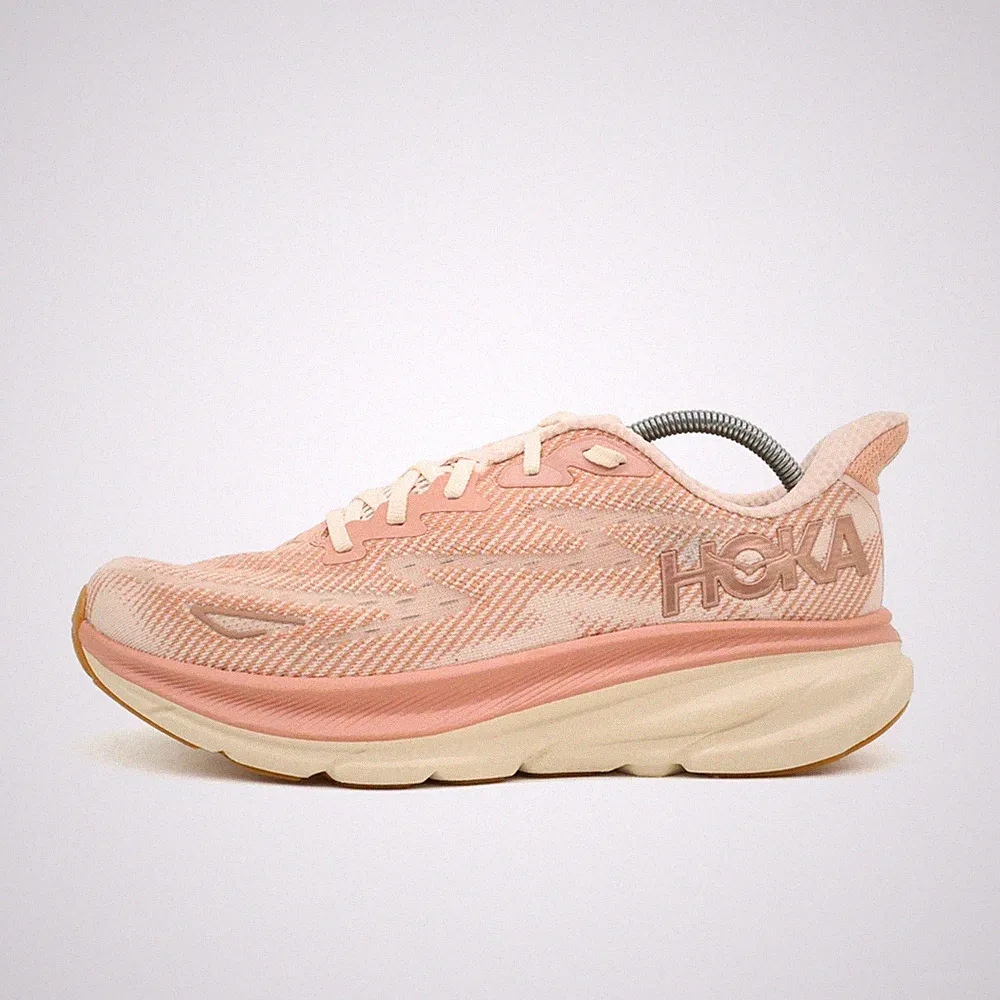 Hoka One Damen Clifton 9 Sneaker Rosa Mesh Low-Top Atmungsaktiv Laufschuhe EU 40