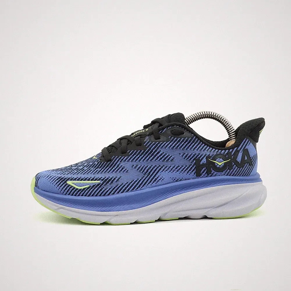 Hoka One Damen Clifton 9 Sportschuh Blau/Grü/Schwarz Mesh Laufschuhe EU 36 2/3