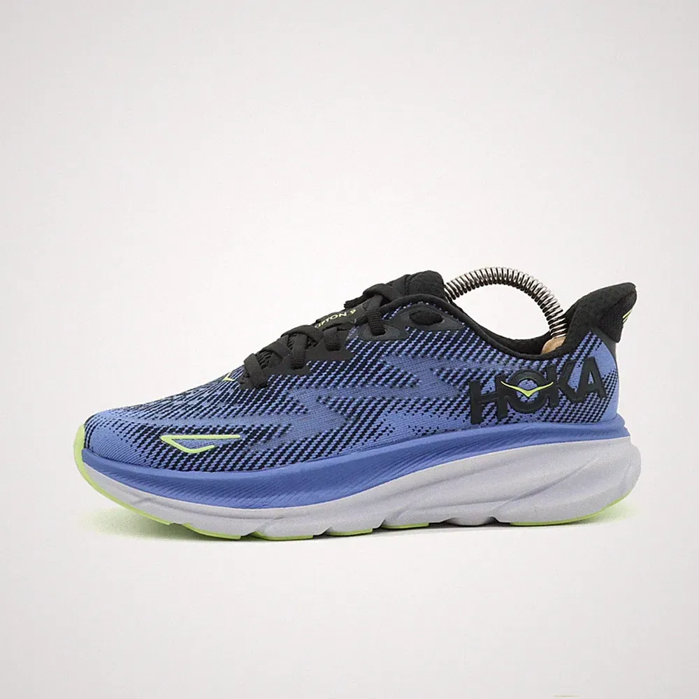 Hoka One Damen Clifton 9 Sportschuh Blau/Grün/Schwarz Mesh Laufschuhe EU 36 2/3