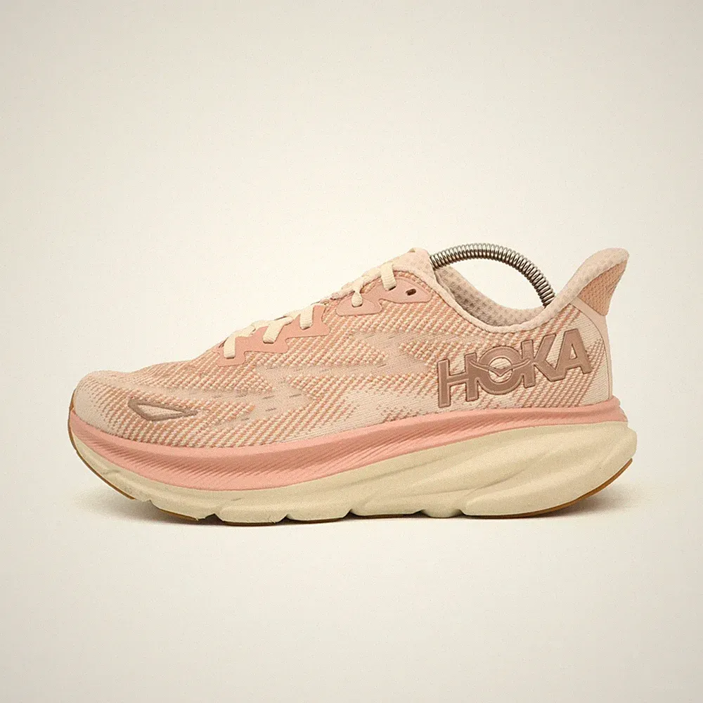 Hoka One Damen Clifton 9 Sportschuh EU 38 2/3 Pink Beige 1127896 SNC