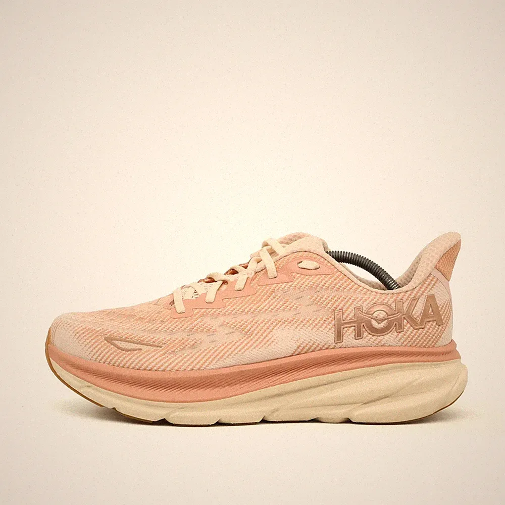 Hoka One Damen Clifton 9 Sportschuh Rosa Mesh Low-Top Laufschuhe EU 43 1/3