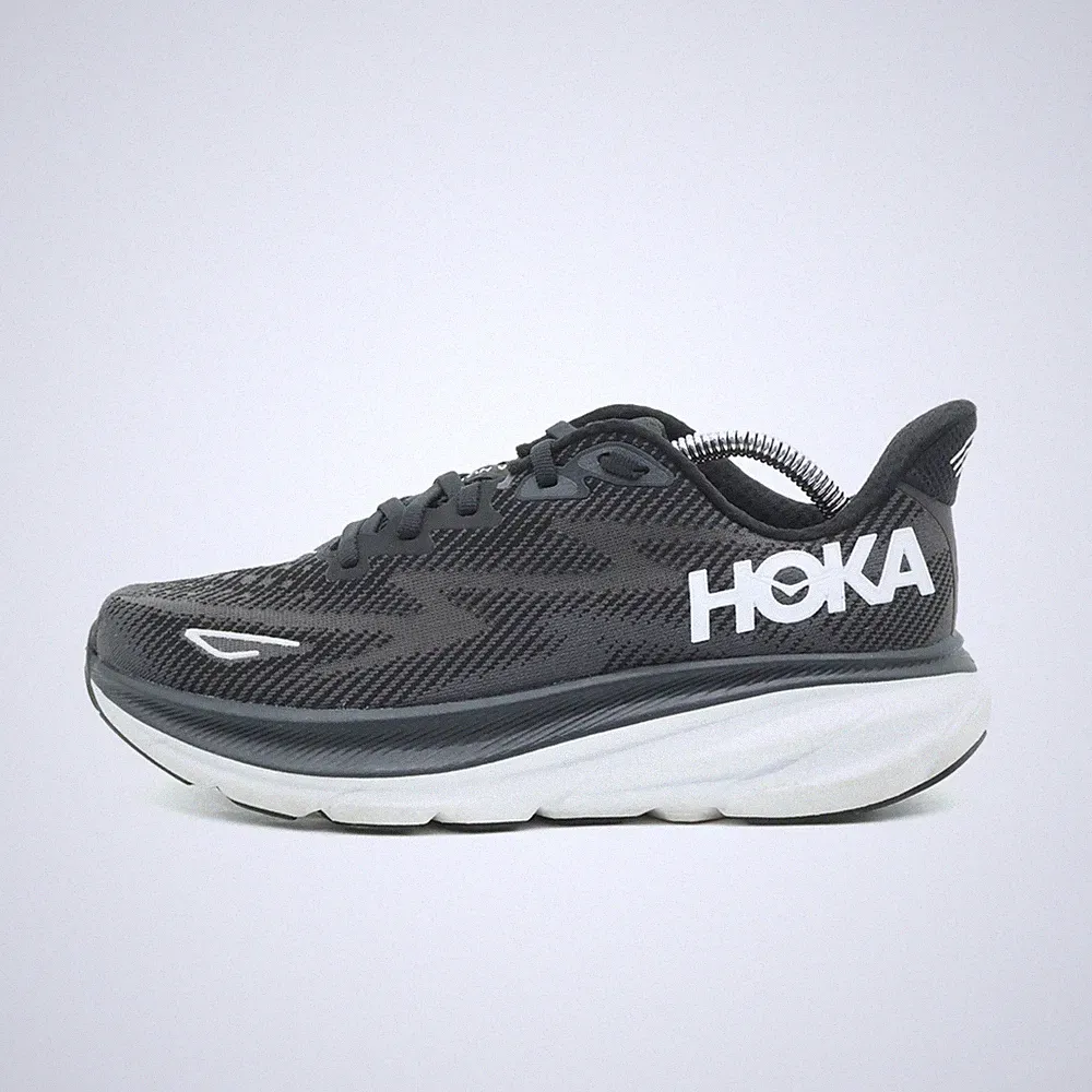 Hoka One Damen Clifton 9 Sportschuh Schwarz Weiß Leichtgewicht Laufschuh EU 38⅔
