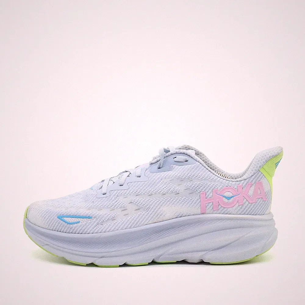 Hoka One Damen Clifton 9 Sportschuh Weiß Mesh Atmungsaktiv Laufschuh EU 42⅔