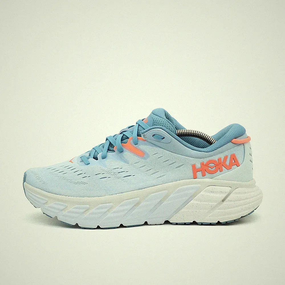 Hoka One Damen Gaviota 4 Sportschuhe Blau/Rosa Mesh Low-Top Laufschuhe EU 42 2/3