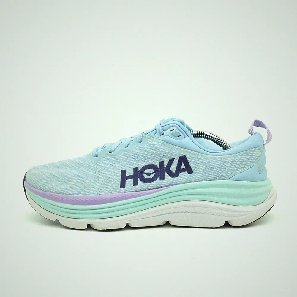 Hoka One Damen Gaviota 5 Schuhe Blau/Mint Mesh Niedrig ämpfung Laufschuh EU 40⅔