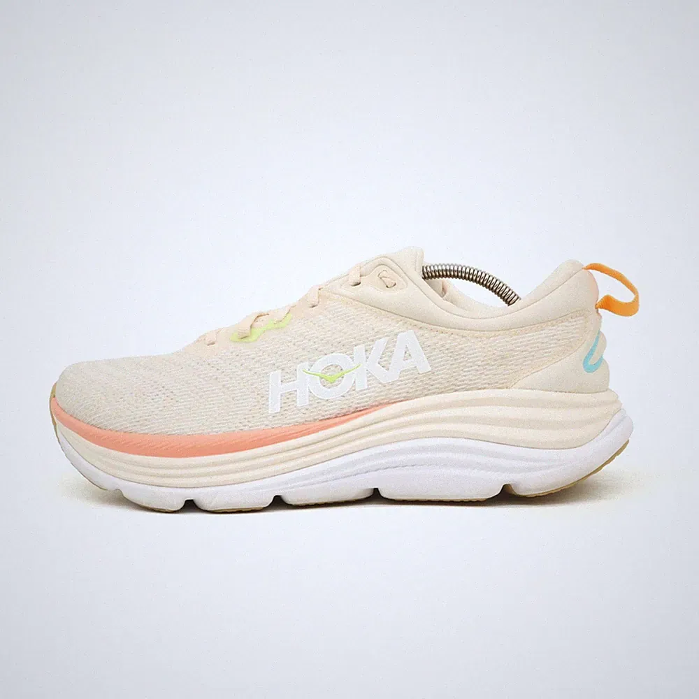 Hoka One Damen Gaviota 5 Sneaker Beige Mesh Atmungsaktiv Laufschuhe EU 41⅓