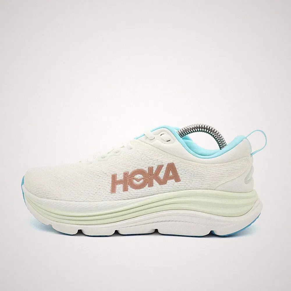 Hoka One Damen Gaviota 5 Sneaker Weiß/Pastellblau Leicht Laufschuh EU 36⅔