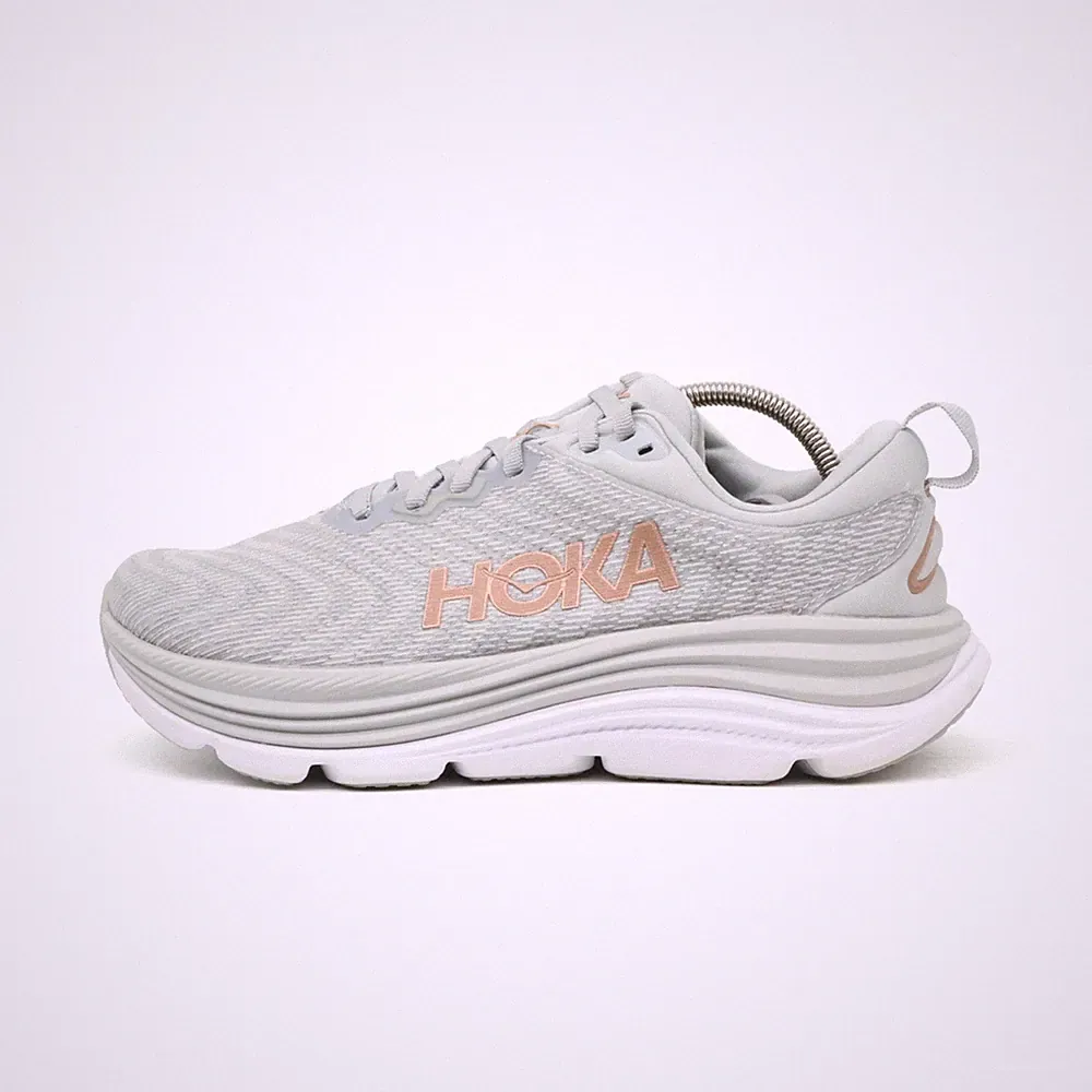 Hoka One Damen Gaviota 5 Wide Schnürschuhe EU 39 1/3 Hellgrau 1134270 Passform