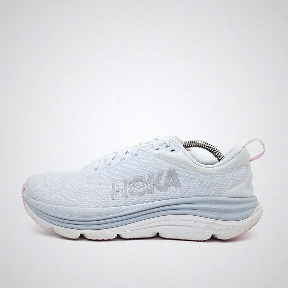 Hoka One Damen Gaviota 5 Wide Sportschuh Weiß Mesh Low-Top Laufschuh EU 39 1/3