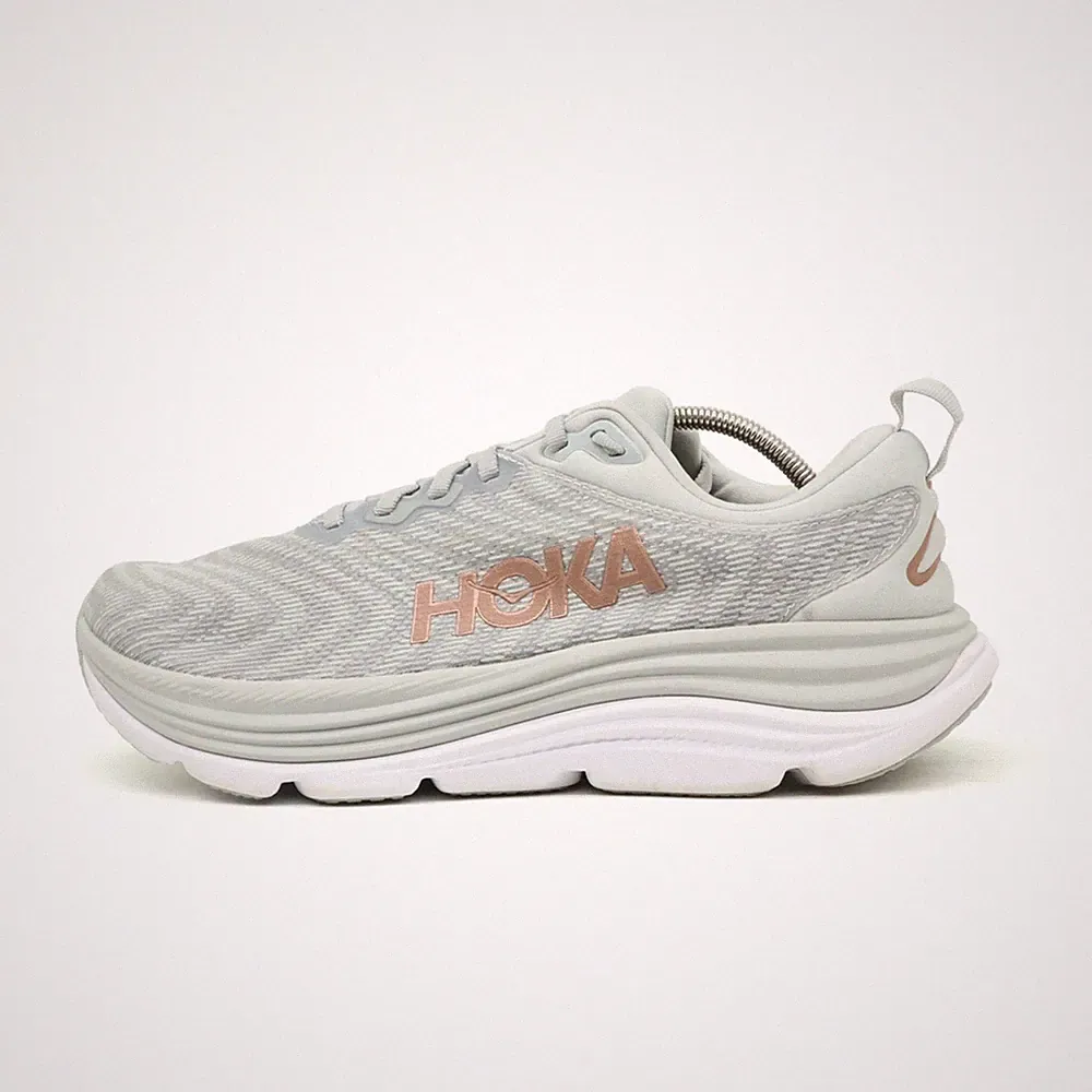 Hoka One Damen Gaviota 5 Wide Sportschuhe Grau Mesh Low-Top Laufschuhe EU 41 1/3