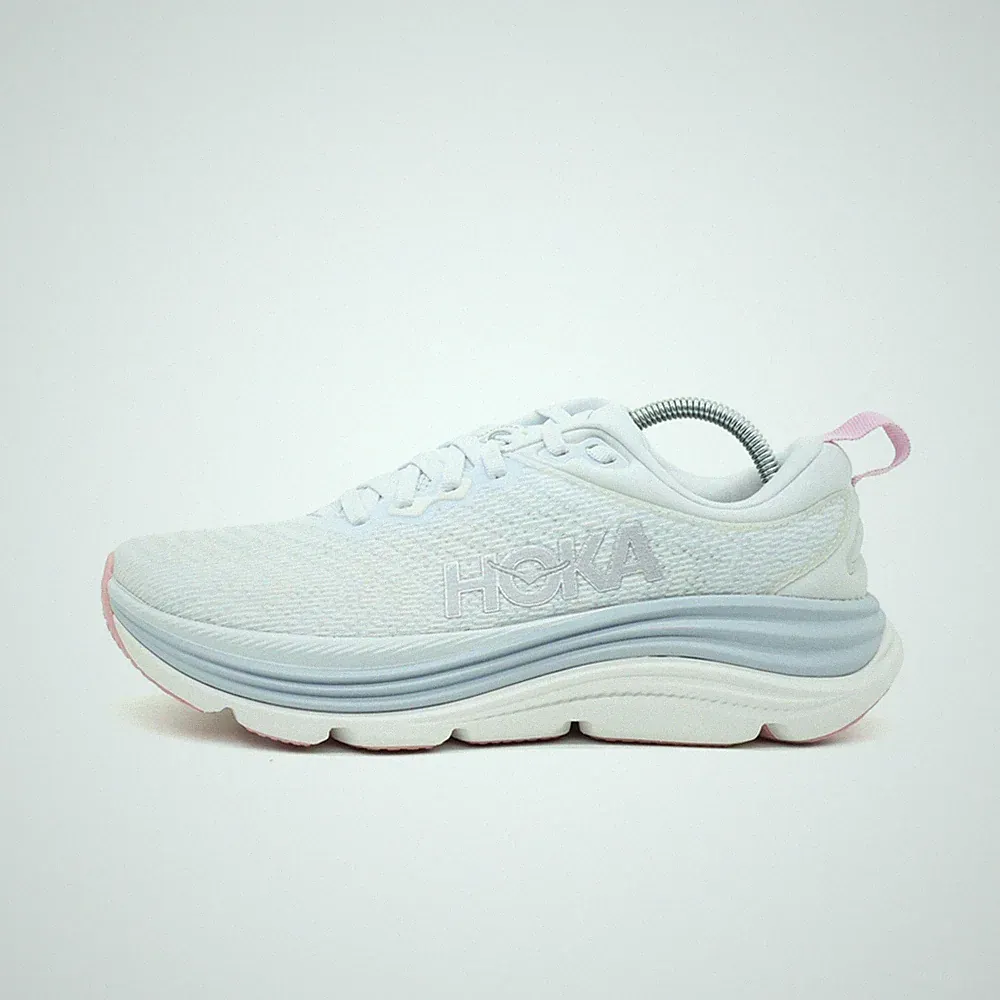 Hoka One Damen Gaviota 6 WIDE Schuhe Weiß Rosa Mesh Sohle Laufschuh EU 37⅓