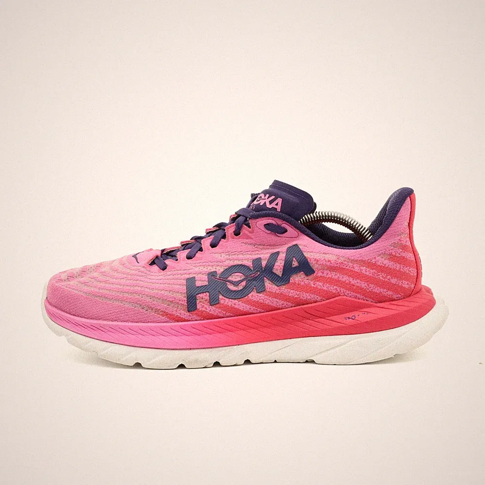 Hoka One Damen Mach 5 Schuhe Pink/Blau/Weiß Textil Niedrig Laufschuh EU 42 2/3