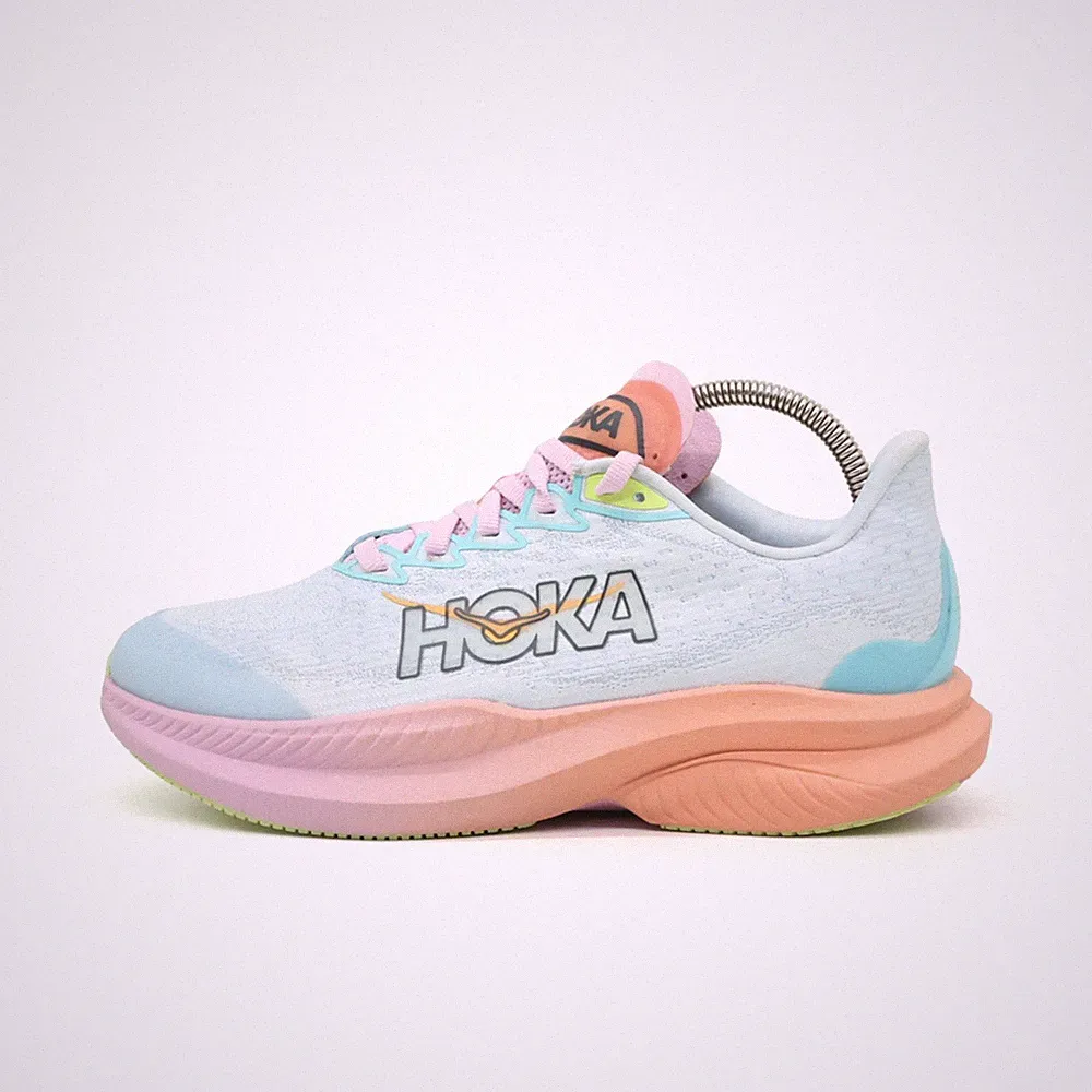 Hoka One Damen Mach 6 Sneaker Mesh Low-Top Atmungsaktiv, Vegan Laufschuh EU 36
