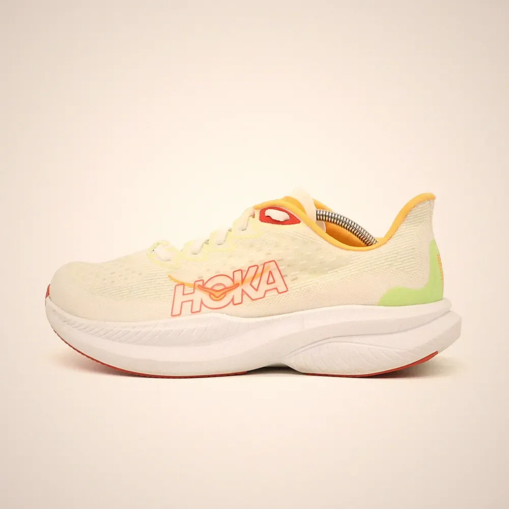 Hoka One Damen Mach 6 Sportschuh EU 41⅓ Neon Gelb Orange Weiß 1147810-WTLT