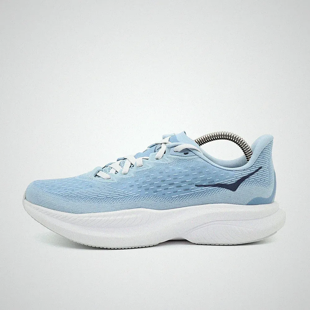 Hoka One Damen Mach 6 Sportschuh Hellblau Mesh Niedrig Leicht Laufschuhe EU 38