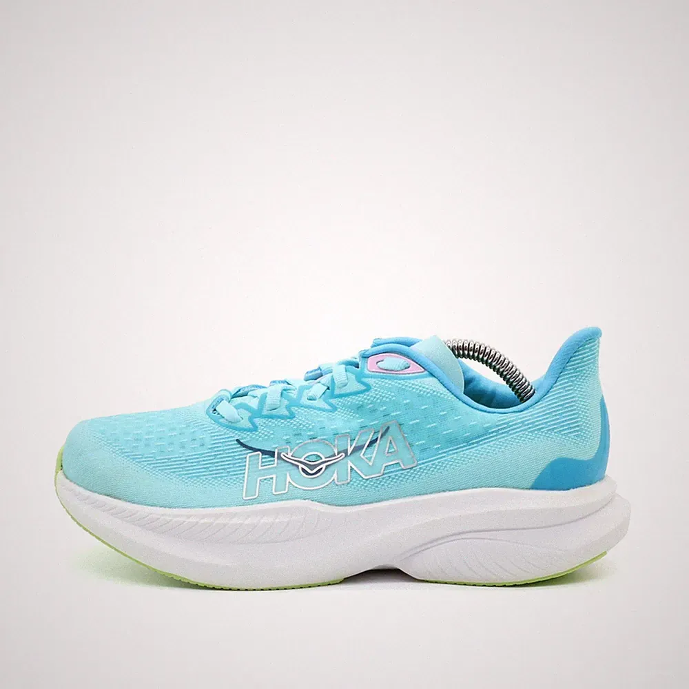 Hoka One Damen Mach 6 WIDE Sportschuhe Türkis Atmungsaktiv Laufschuh EU 39,5