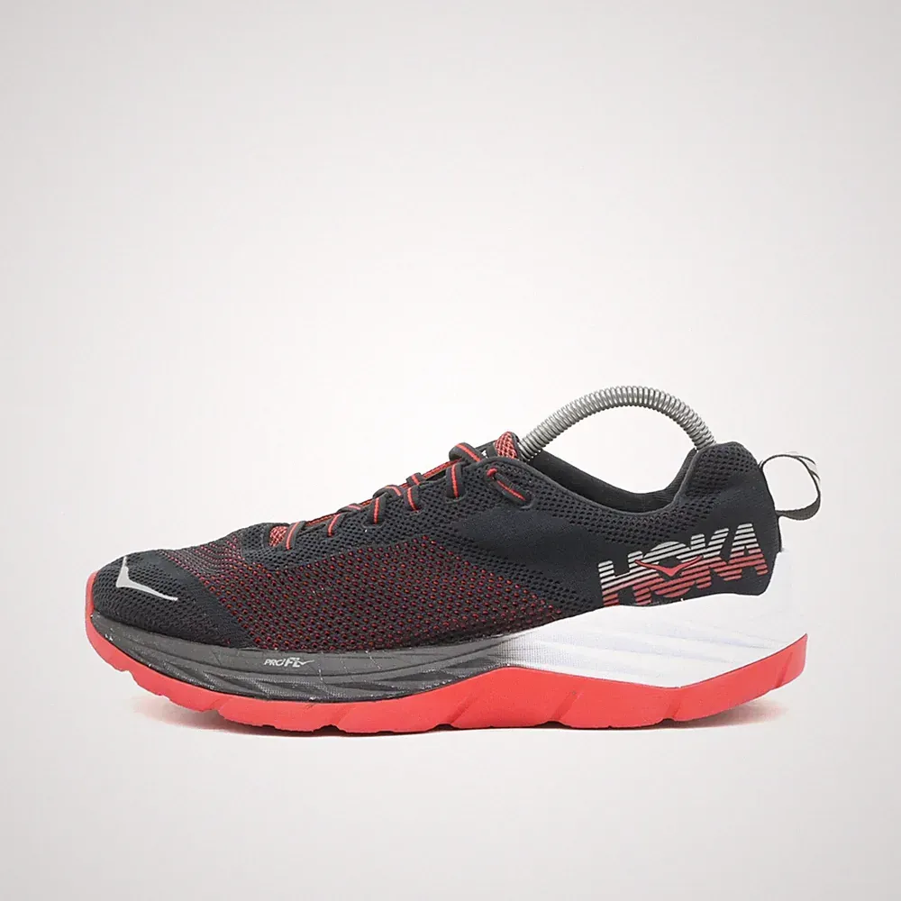 Hoka One Damen MACH Sportschuh Schwarz Rot Mesh Niedrig Dämpfung Laufschuh EU 40
