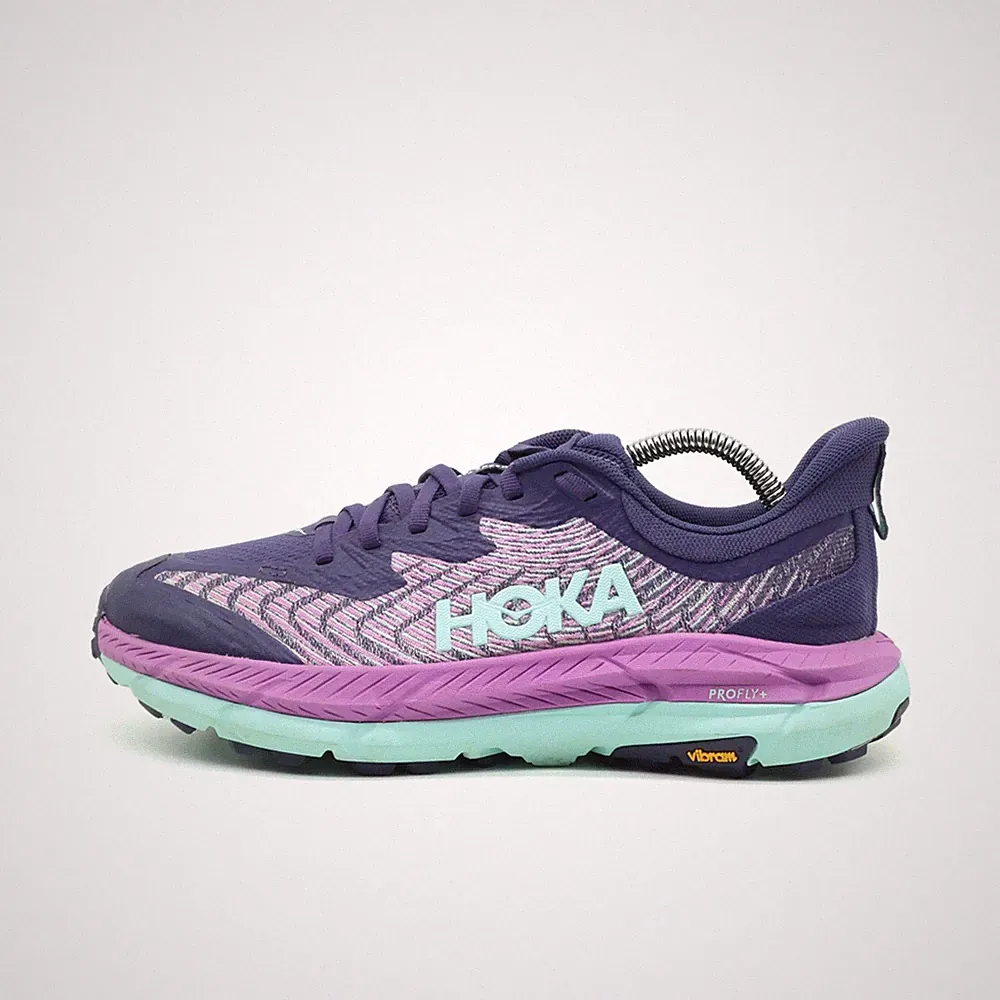 Hoka One Damen Mafate Speed 4 Sportschuhe EU 39 1/3 lila/türkis/pink Leicht