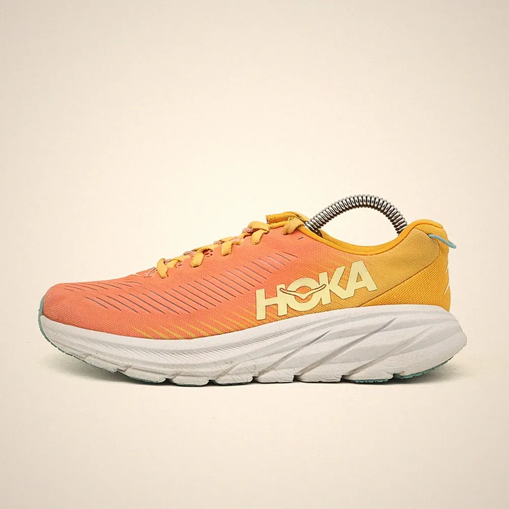 Hoka One Damen Rincon 3 Schuhe Orange Gelb Mesh Atmungsaktiv Laufschuhe EU 38