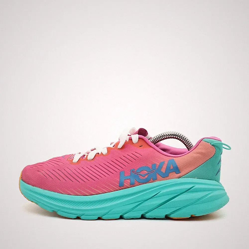 Hoka One Damen Rincon 3 Sportschuhe Pink/Türkis ämpfend Laufschuh EU 38
