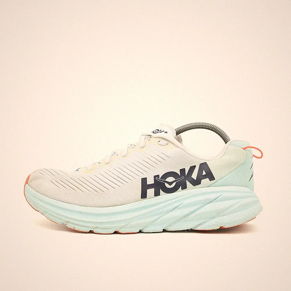 Hoka One Damen Rincon 3 Sportschuhe Weiß Blau Mesh Low-Top Laufschuhe EU 42 2/3