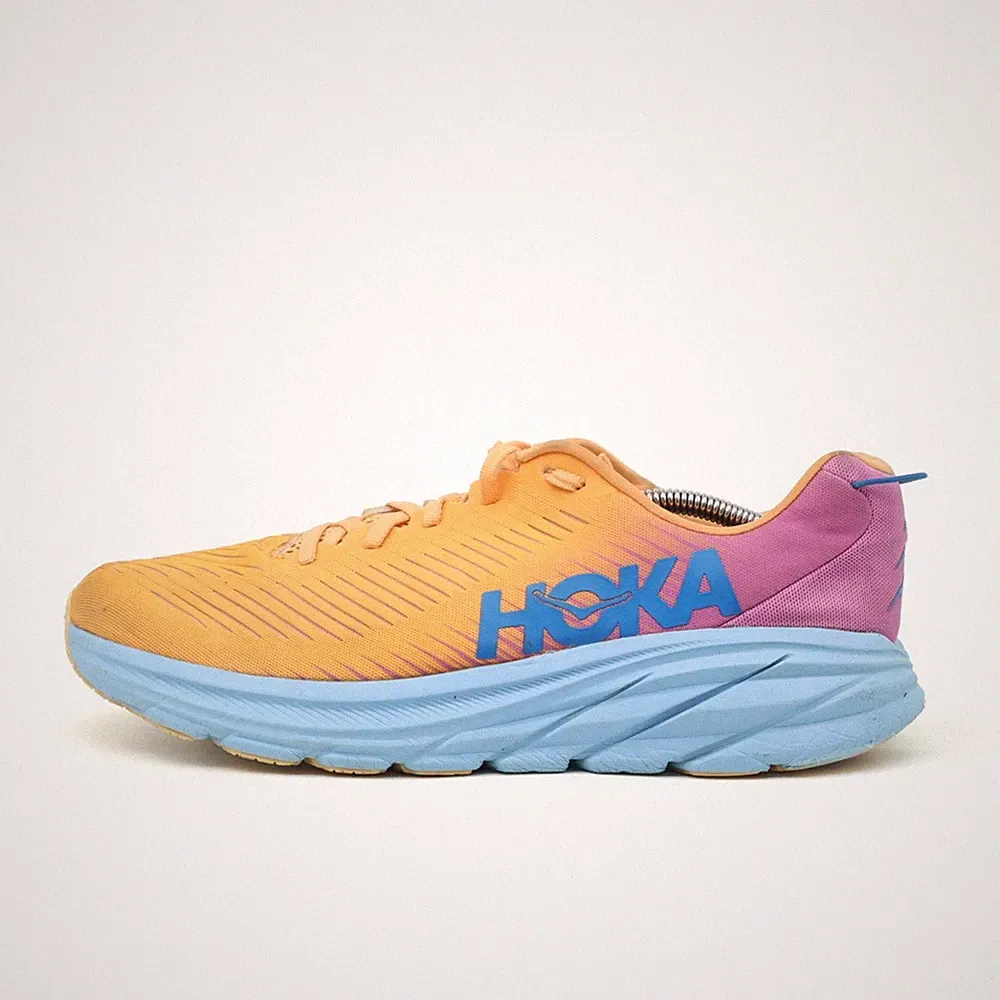 Hoka One Damen Rincon 3 WIDE Sneaker Orange/Lila/Blau ämpfend Laufschuh EU 44