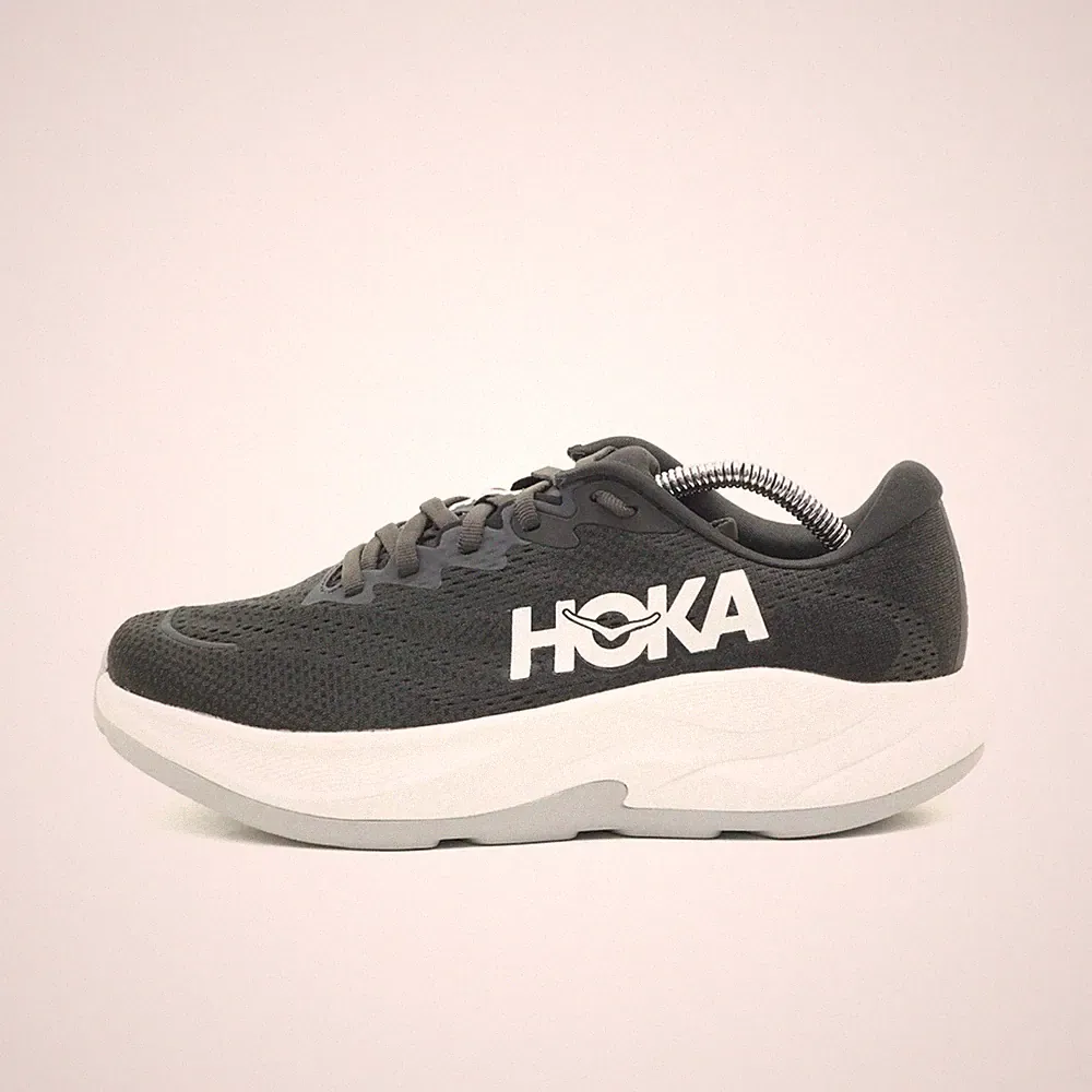 Hoka One Damen Rincon 4 Wide Schuhe Schwarz Weiß Mesh Passform Laufschuhe EU 40