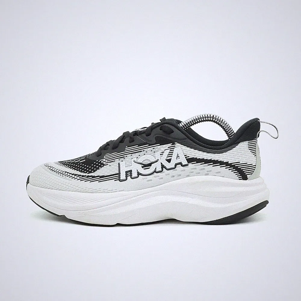 Hoka One Damen Skyflow Schuh Schwarz-Weiß Mesh Stoßämpfend Laufschuh EU 36