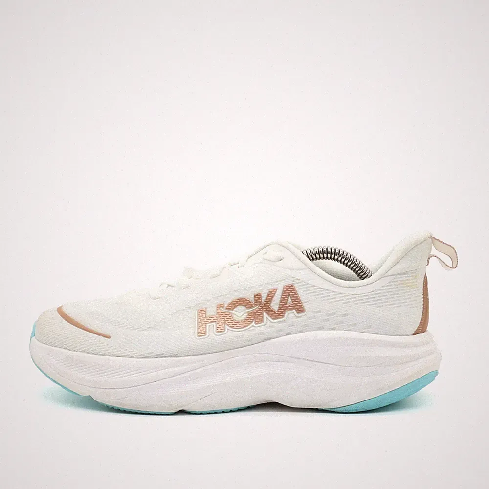 Hoka One Damen Skyflow Schuhe Weiß Synthetik Atmungsaktiv Laufschuh EU 38⅔