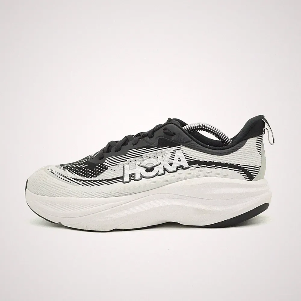 Hoka One Damen Skyflow Wide Sportschuh Schwarz Weiß Mesh Laufschuh EU 38 2/3