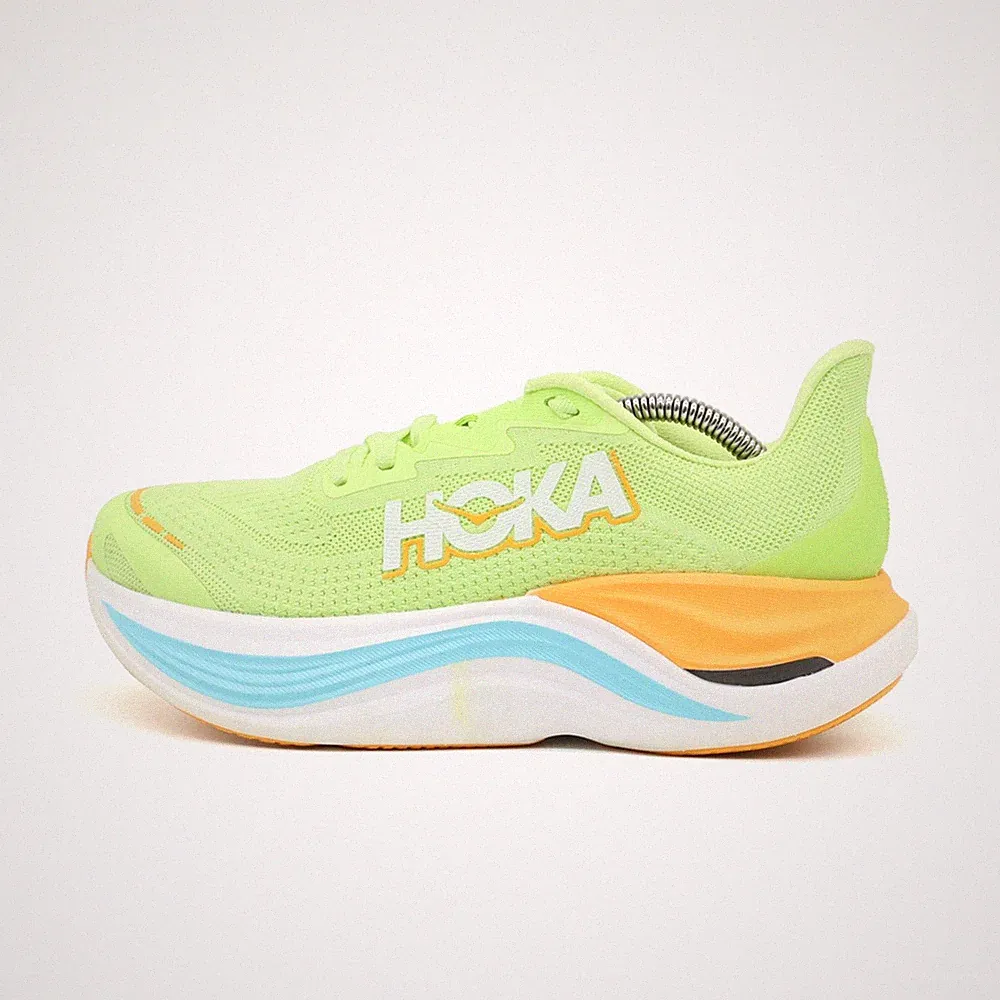 Hoka One Damen Skyward X Sneaker Gelb/Orange/Blau Niedrig Laufschuh EU 38⅔