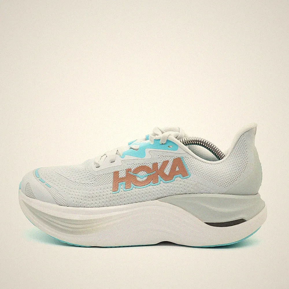 Hoka One Damen Skyward X Sportschuh Weiß/Hellblau Leichtgewicht Laufschuh EU 38⅔