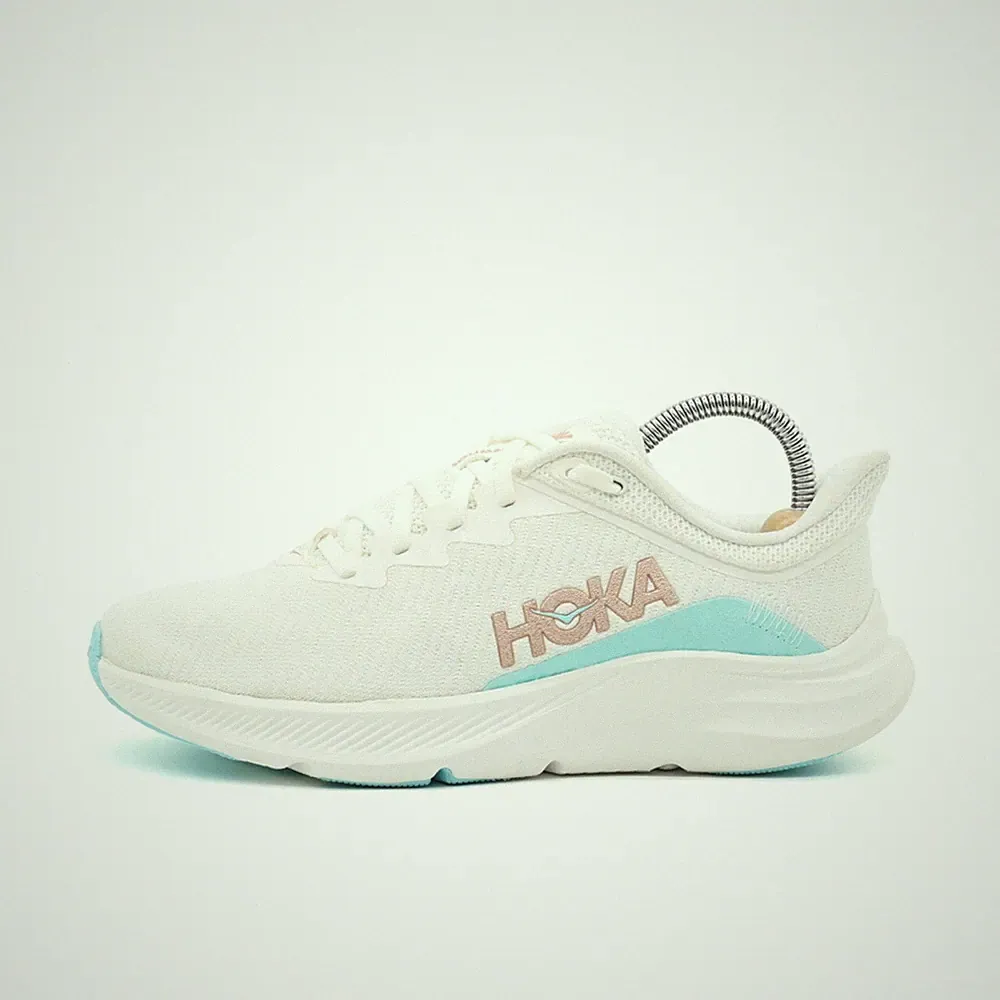 Hoka One Damen Solimar WIDE Sneaker Weiß Blau Mesh Passform Laufschuhe EU 40